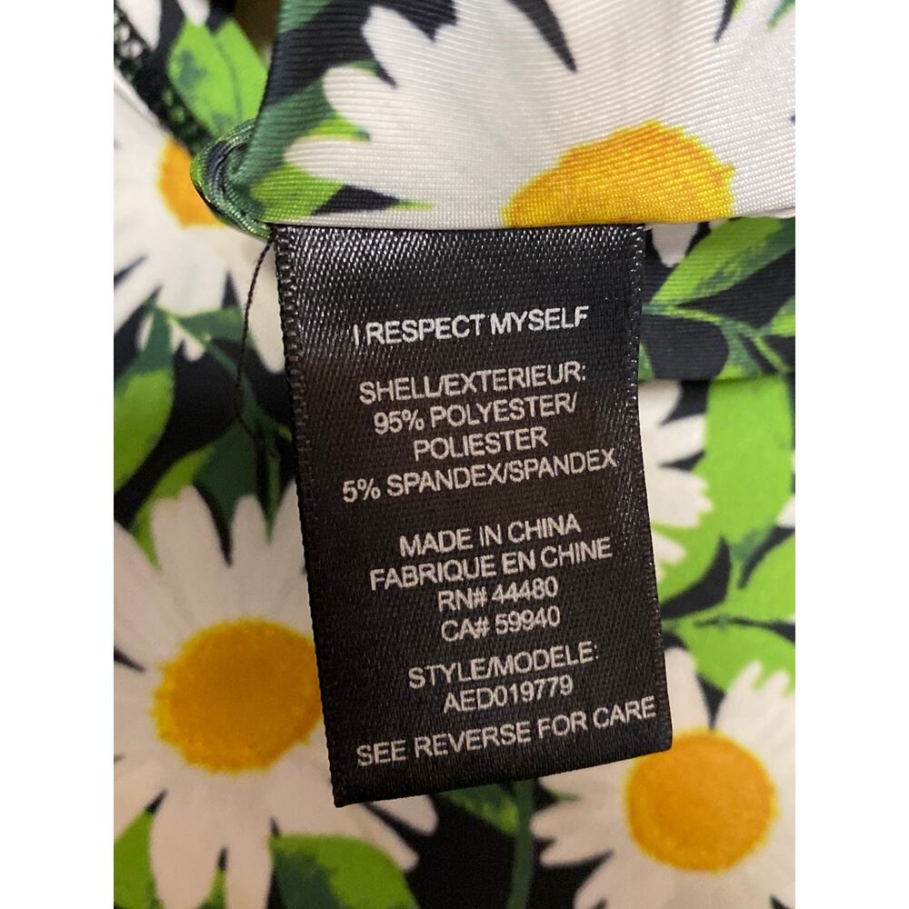 AFRM Green Multicolor Floral Cut Out V-Neck Long Sleeve Midi Bodycon Dress Sz S - Picture 3 of 4